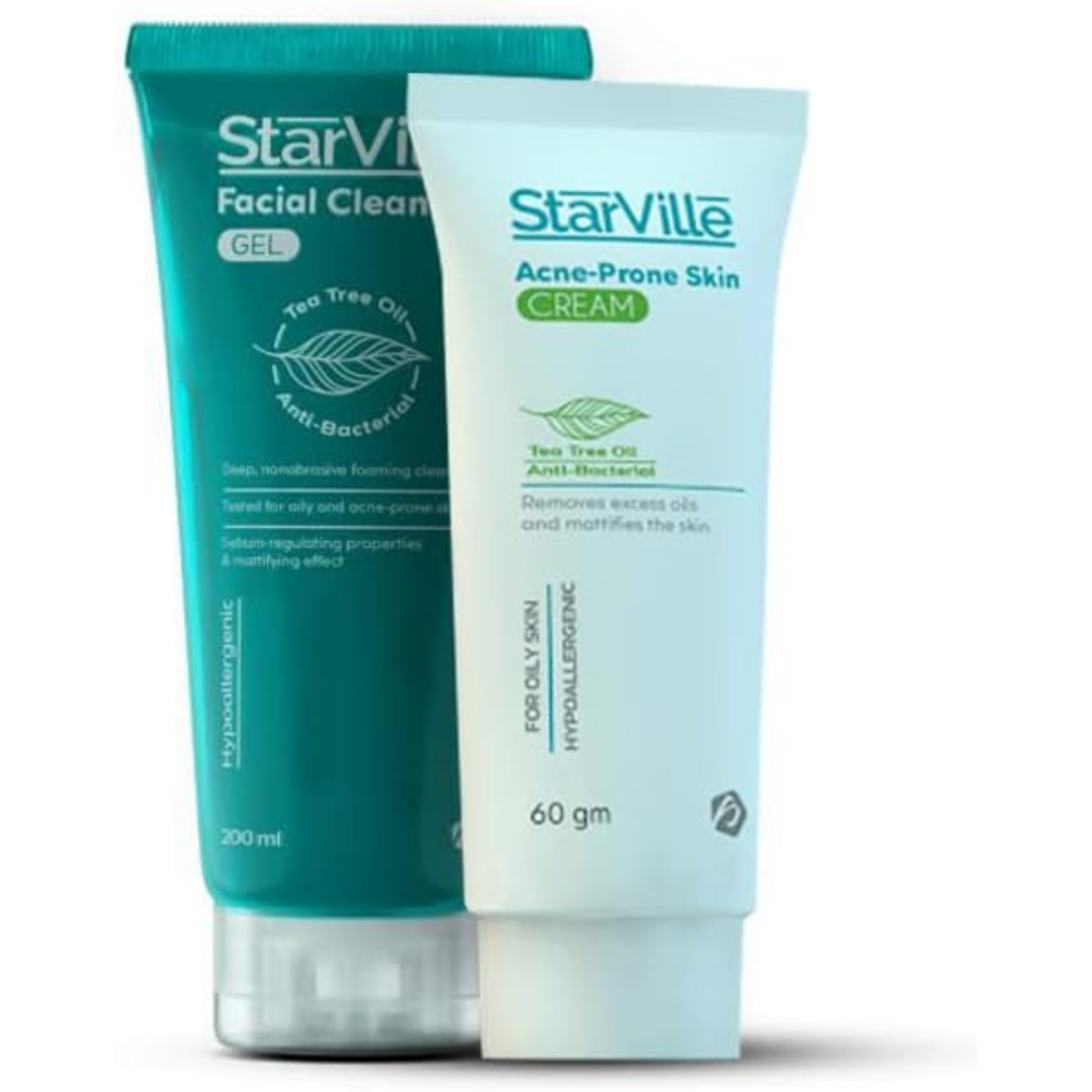 Starville Acne Facial Wash 200ml + Acne Cream
