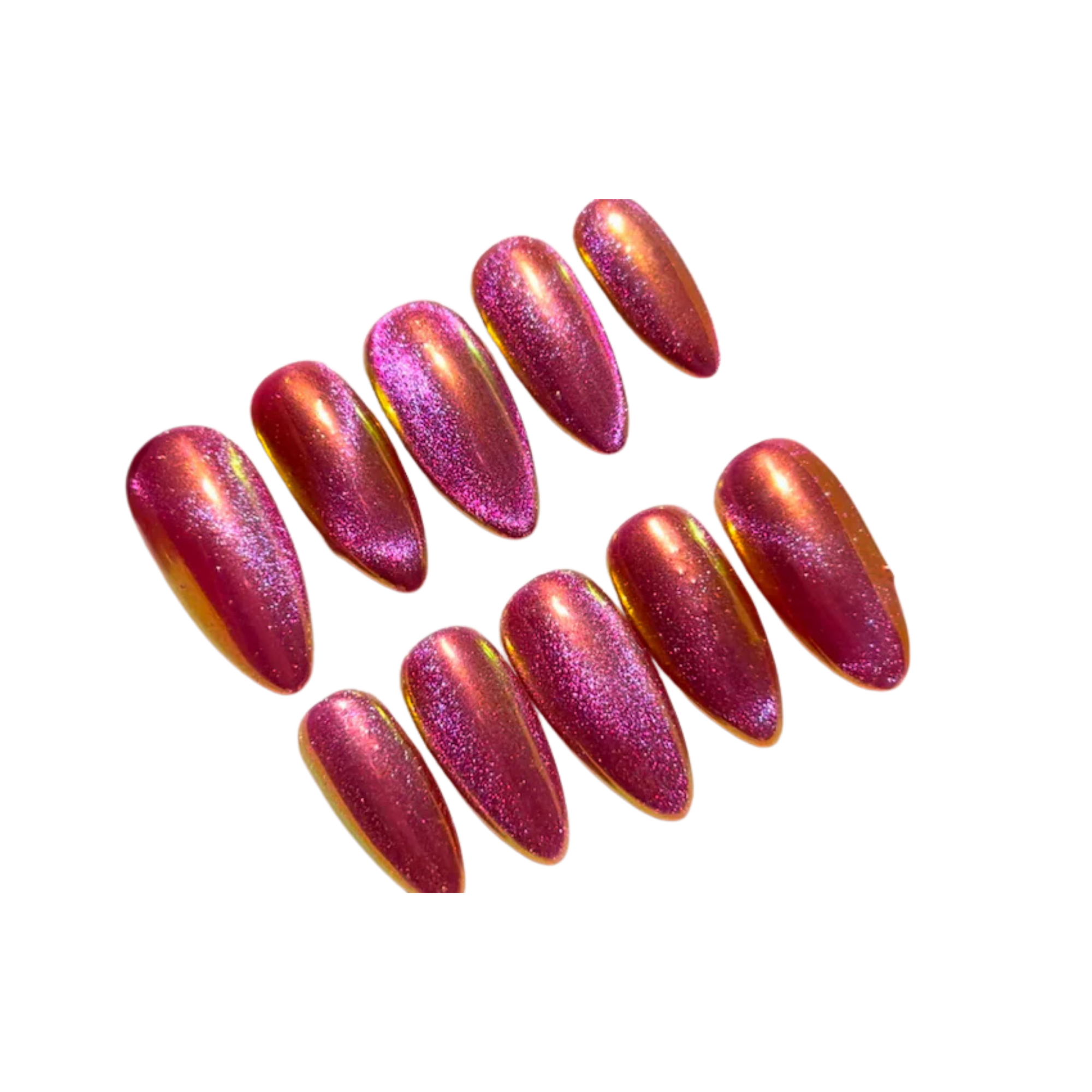 Cat Eye Artificial Nails Set