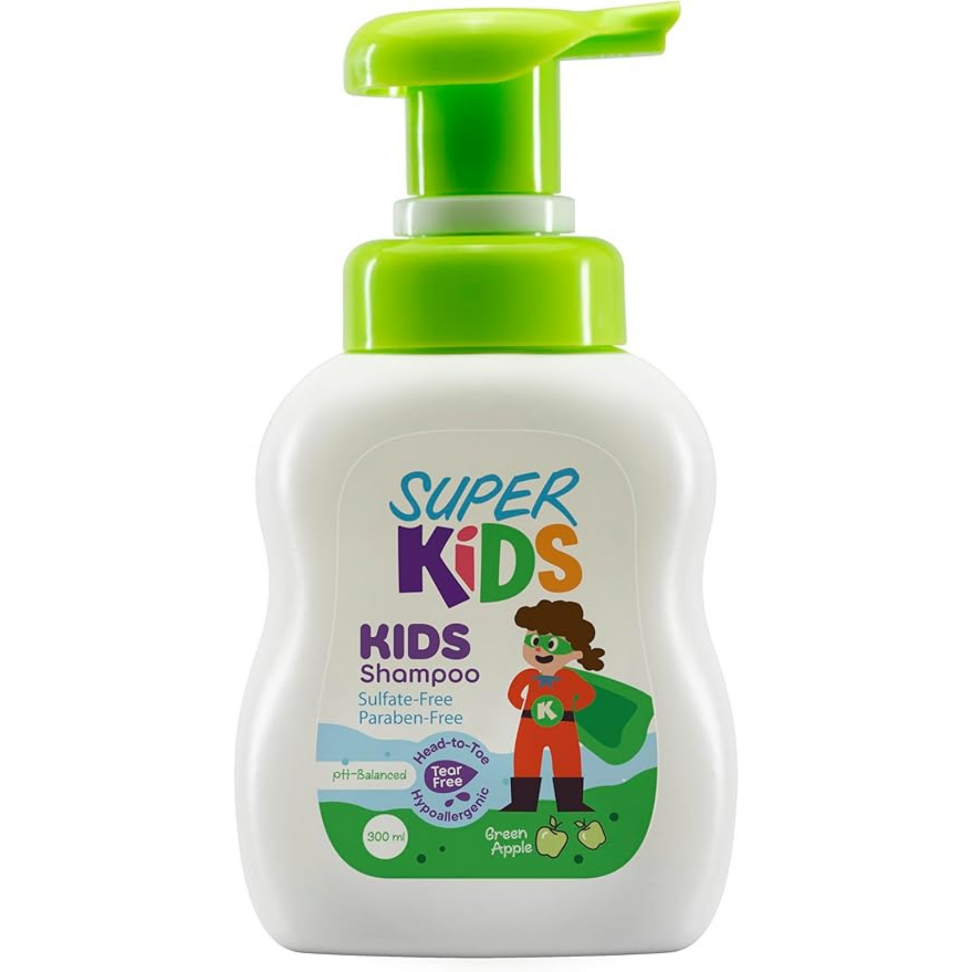 superkids curly shampoo green apple 300ml