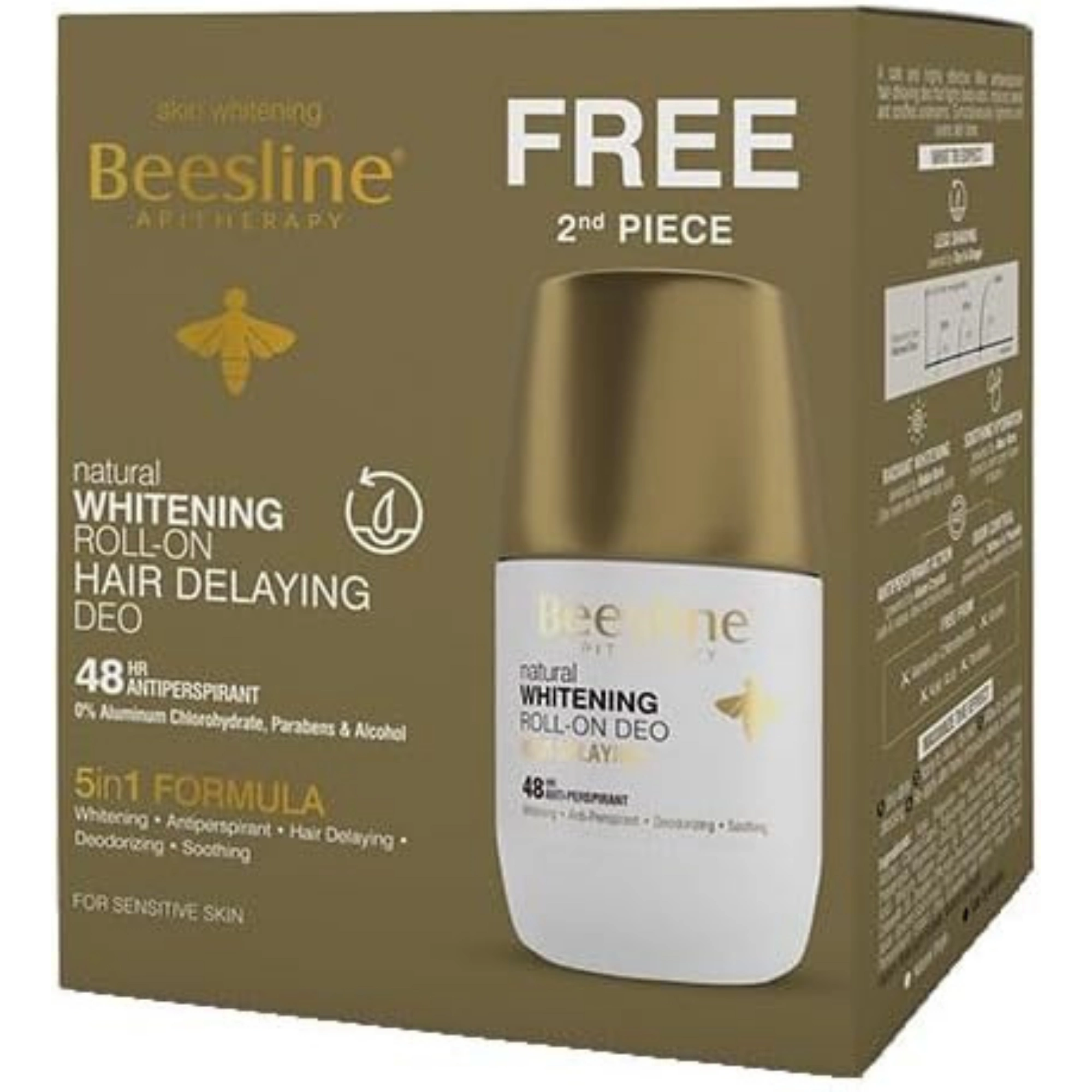 Beesline Whitening Roll-On hair delaying free 1+1