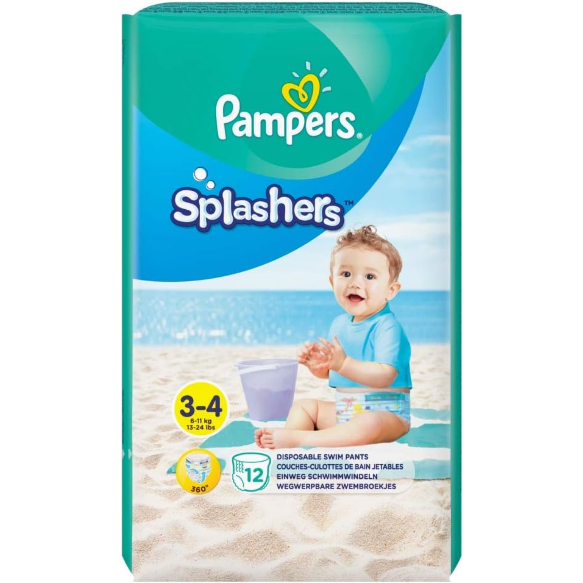 Pampers Splashers 3-4 12tmx