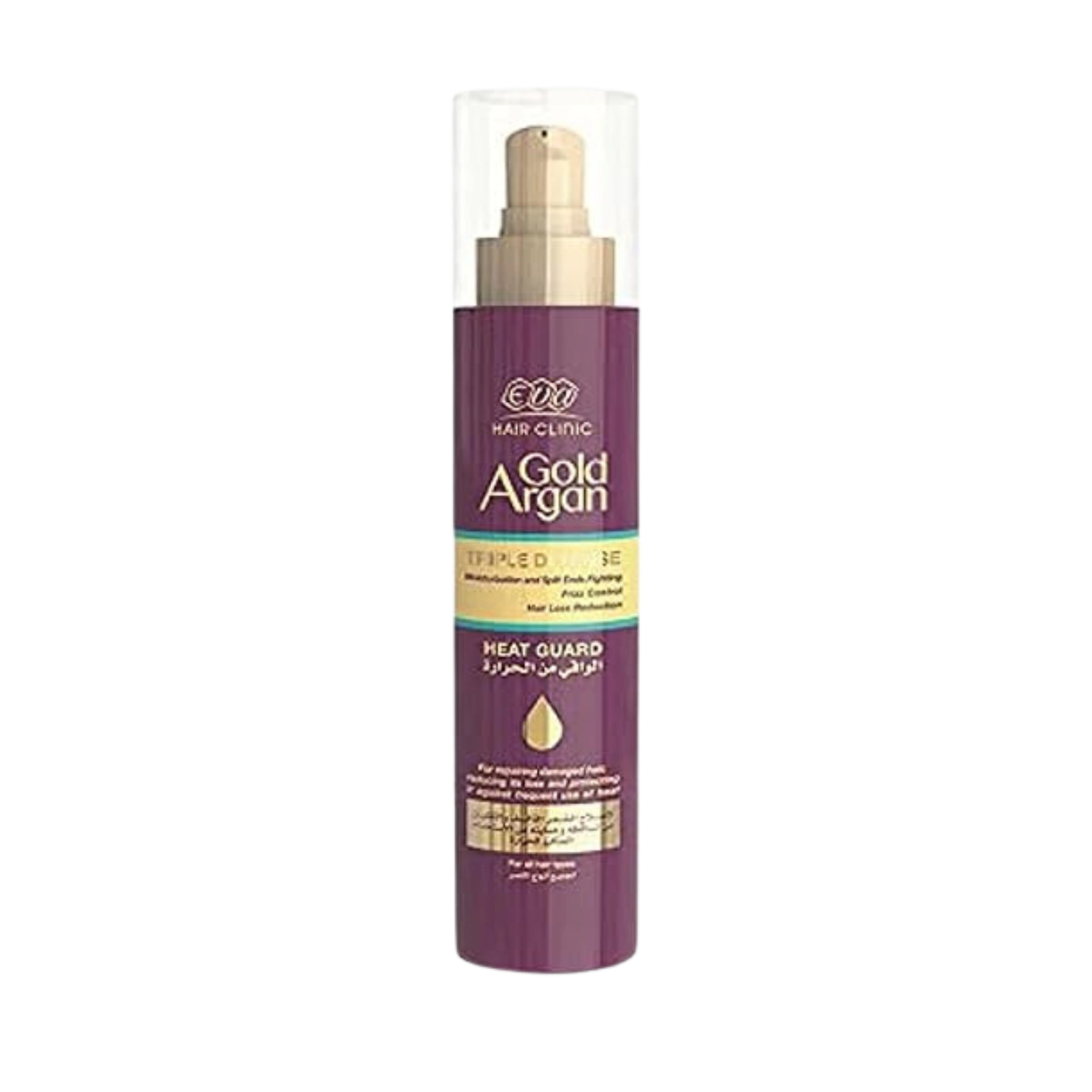 eva hair clinc gold argan spray heat guard 200ml