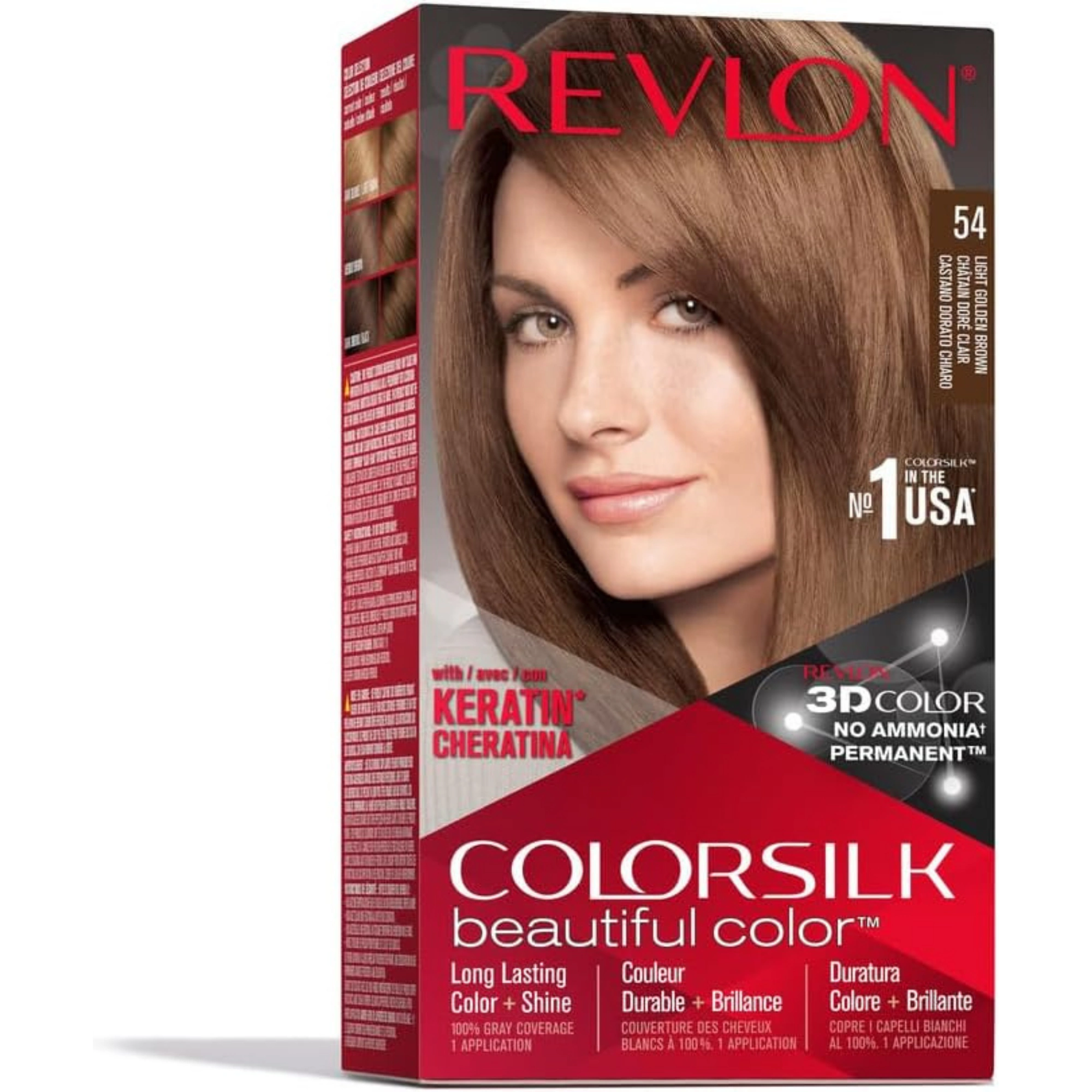 REVLON COLORSILK LIGHT GOLDEN BROWN 54