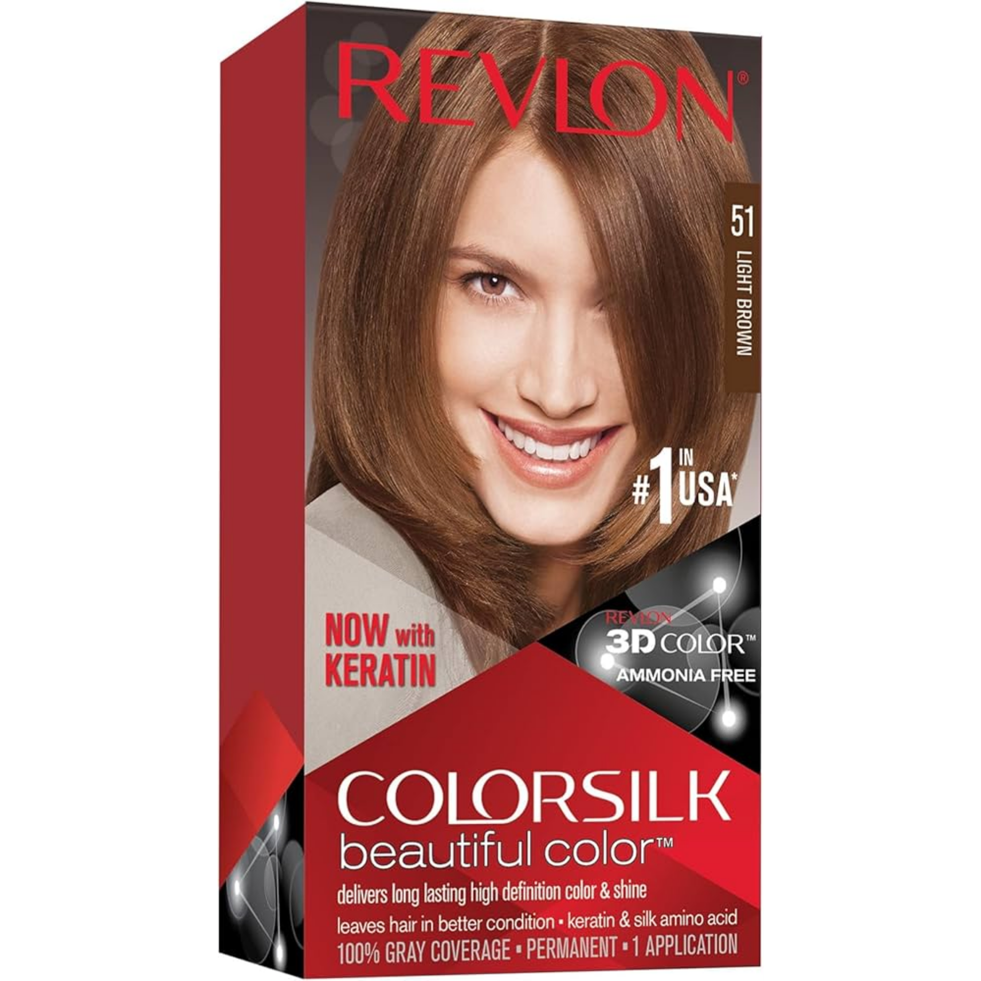 REVLON COLORSILK LIGHT BROWN 51