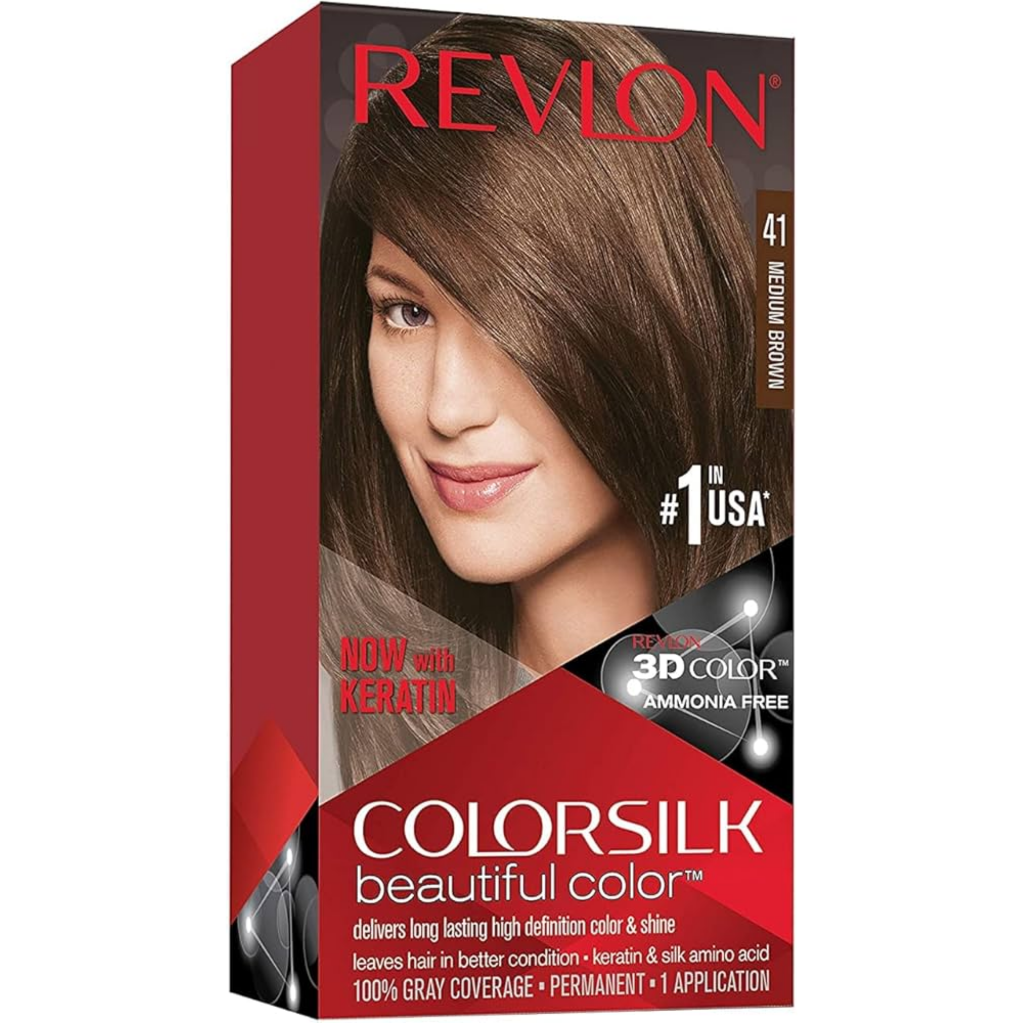 Revlon Colorsilk Hair Color - Medium Brown (41)