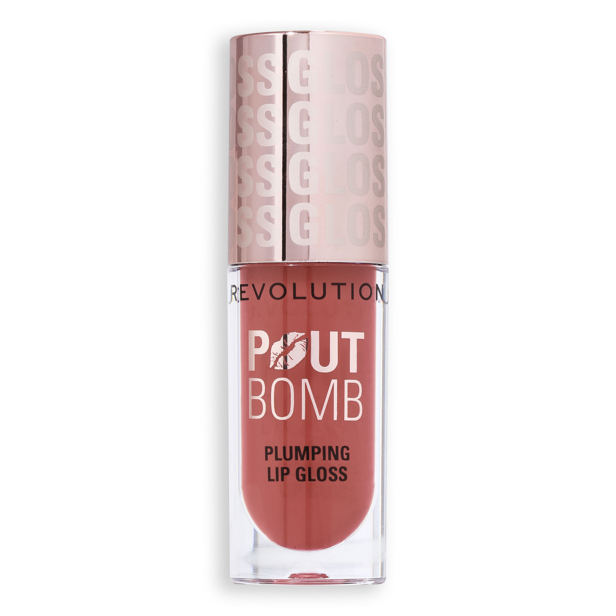 Revolution Plumping lipgloss melba warm peach