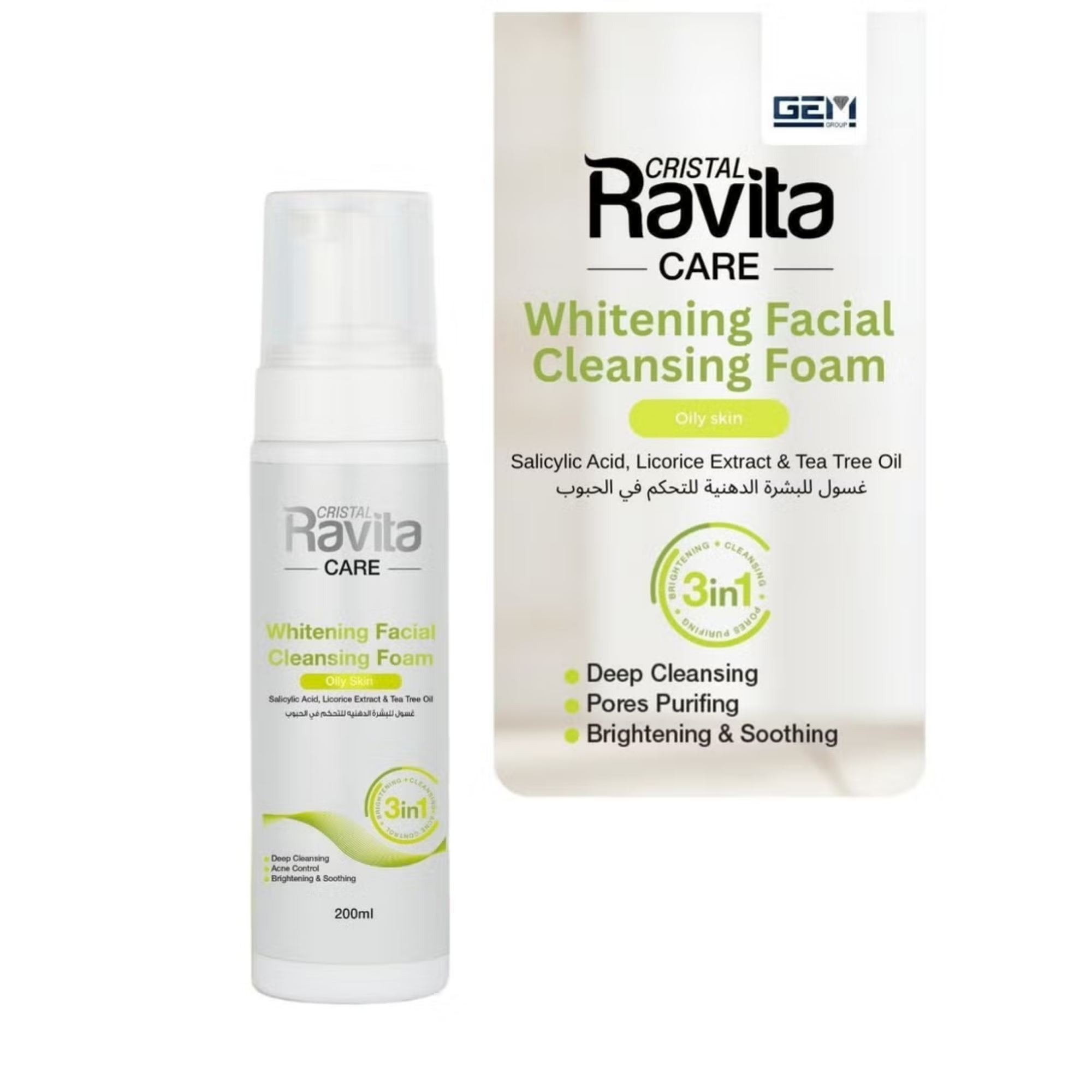 Cristal Ravita WHITENING FACIAL CLEANSING FOAM