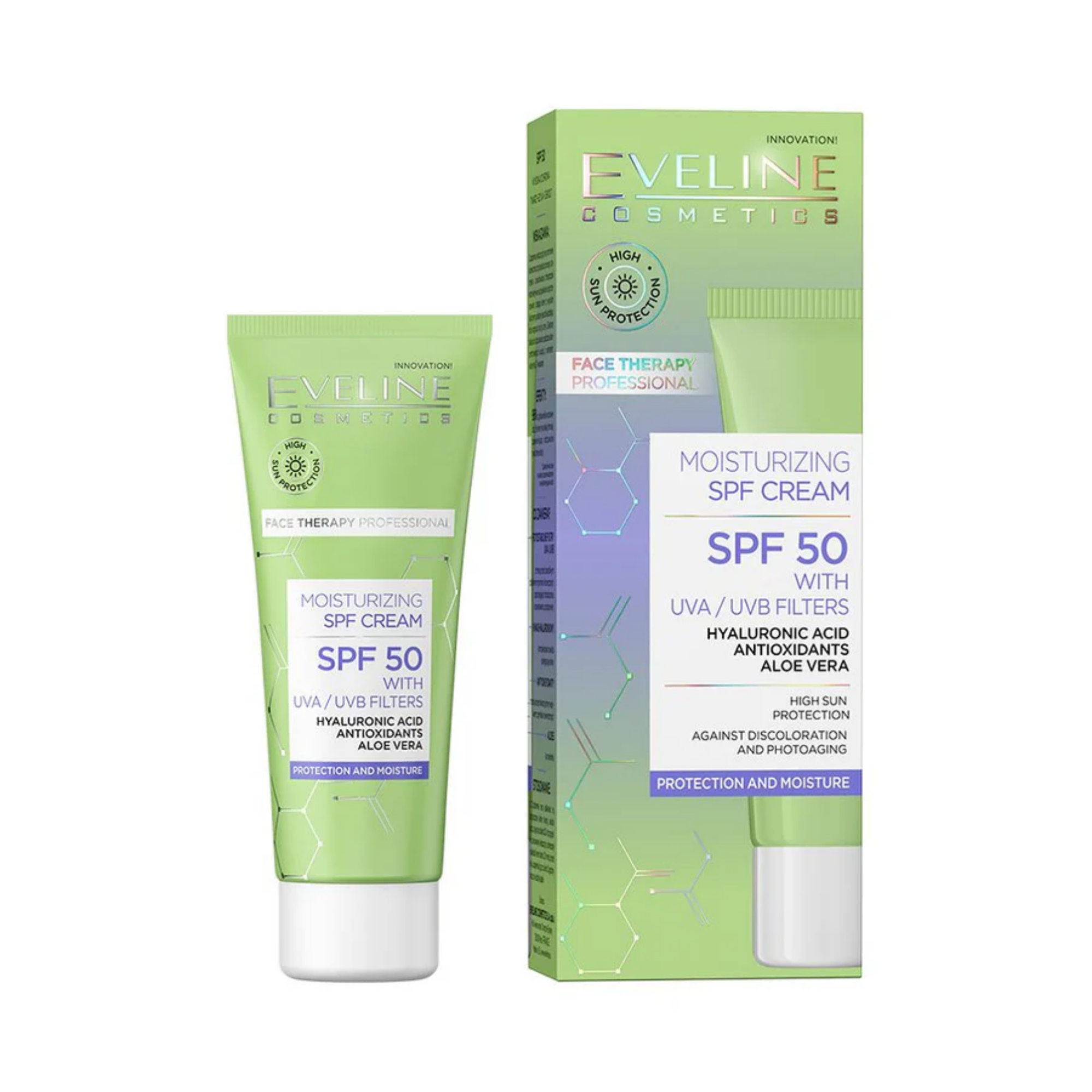Eveline moisturizing spf+50-30ml
