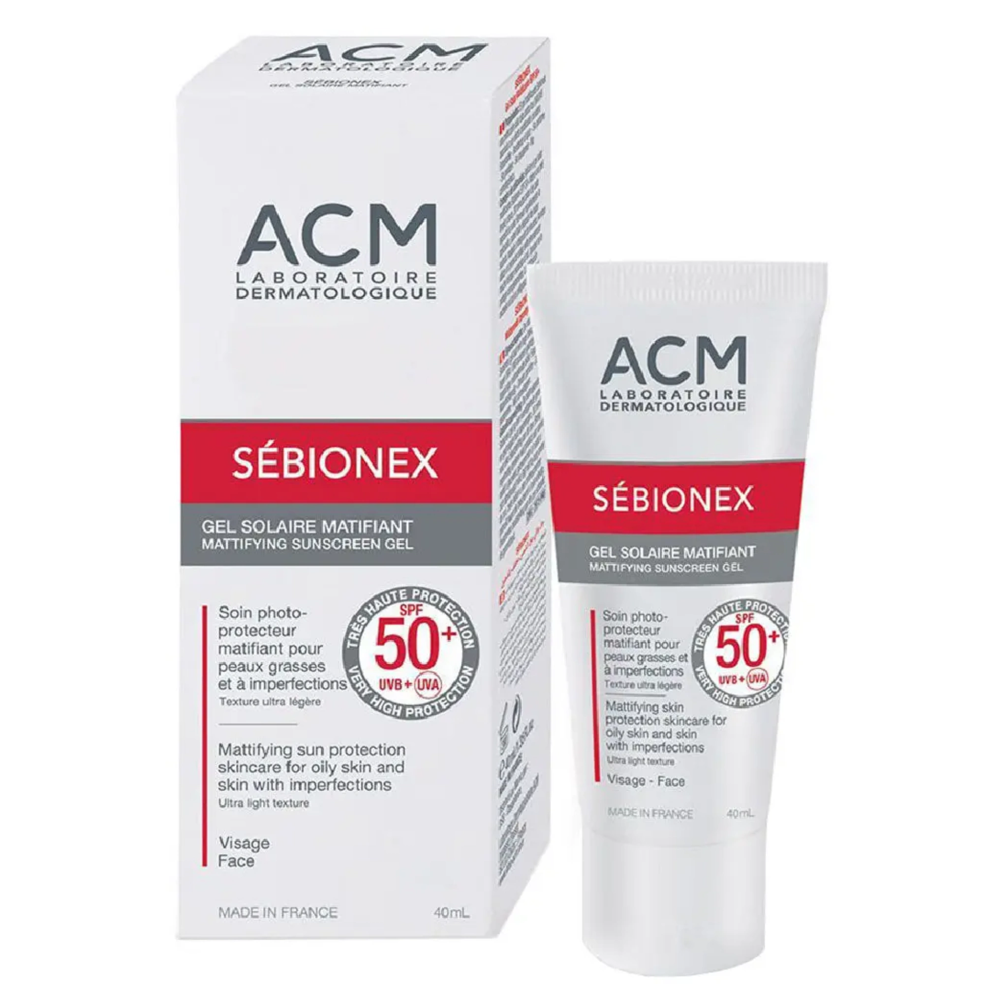 ACM sebonix gel mattifying sun screen 40ml