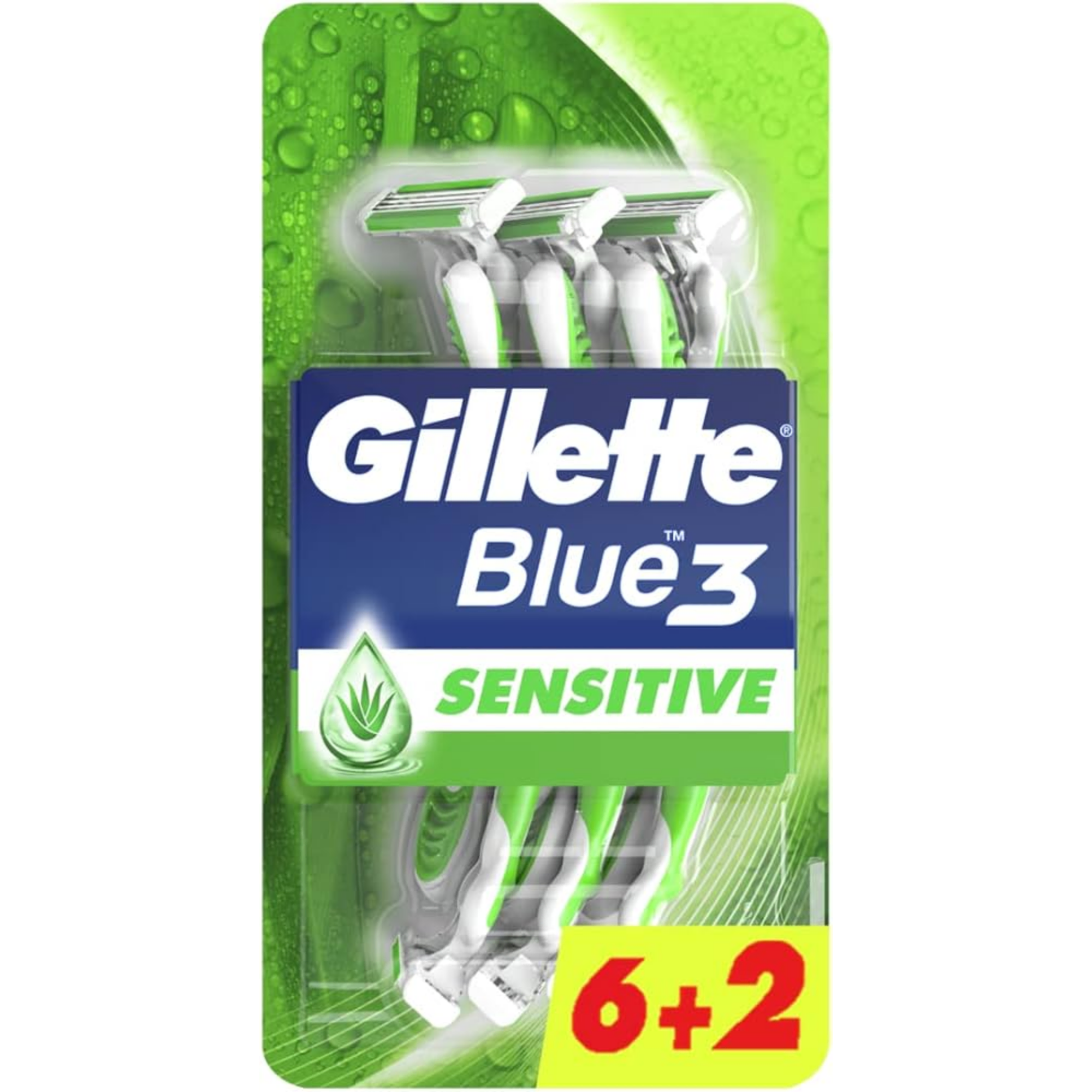Gillette Blue 3 Sensitive 6+2