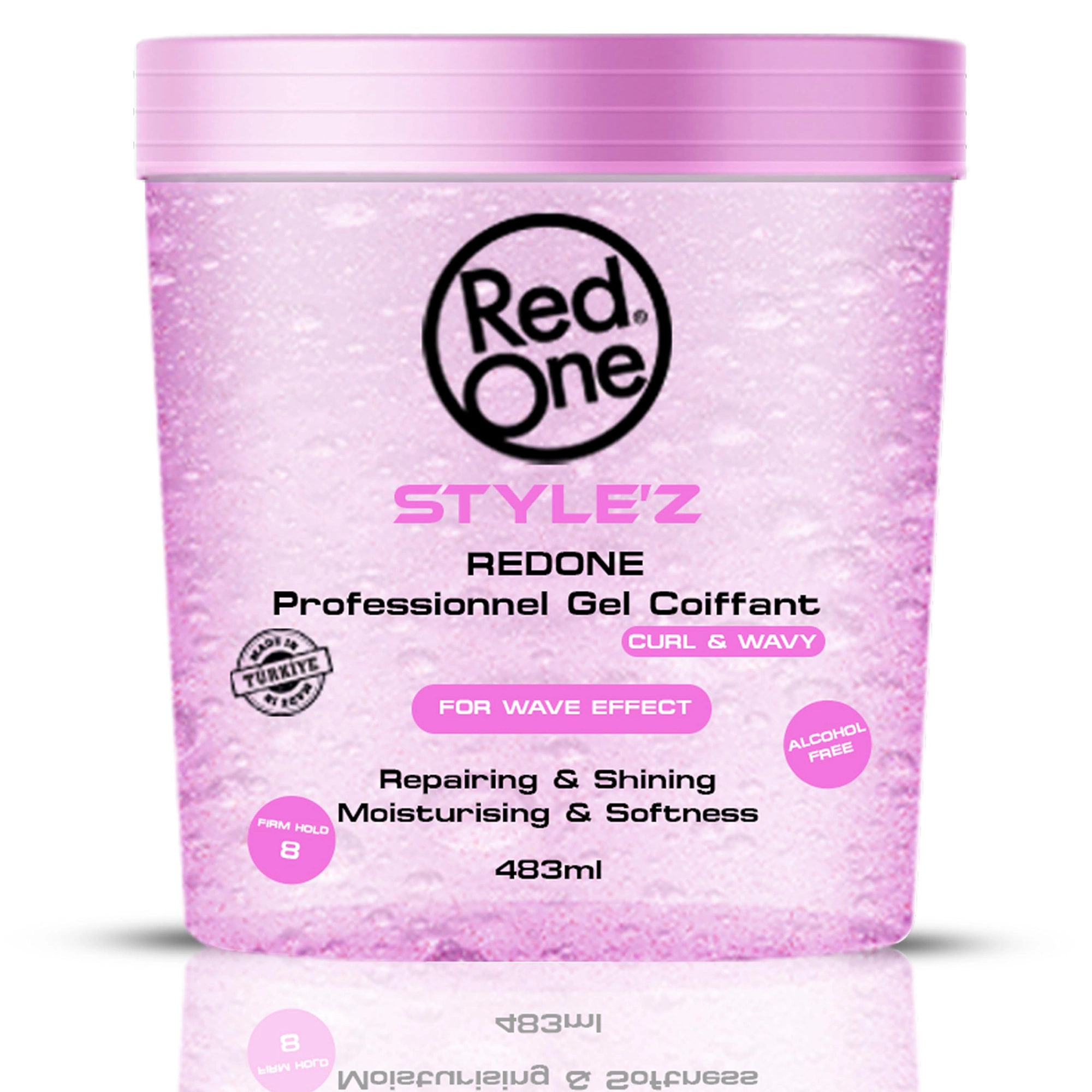 red one hair gel curl& wavy 483ml