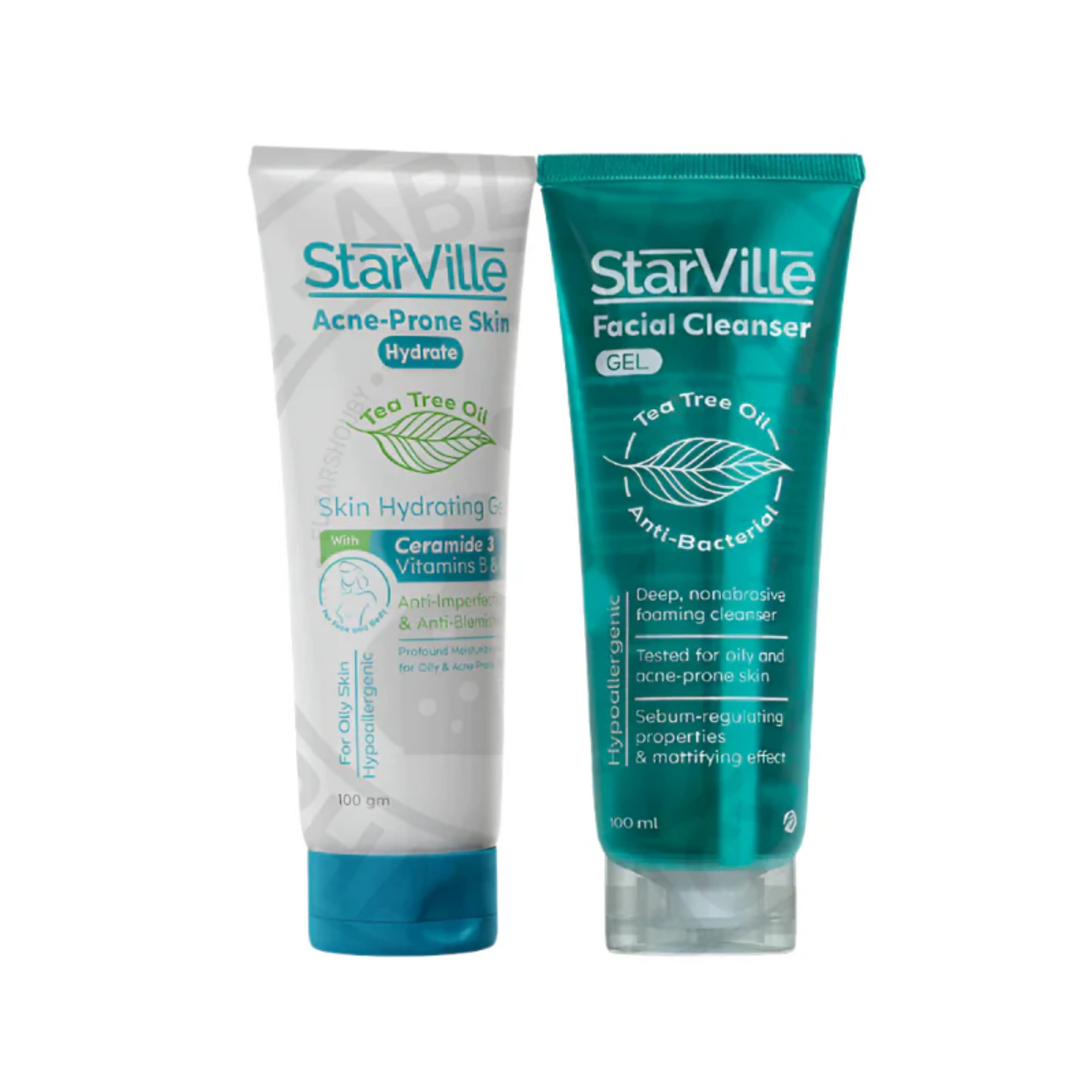starville acne cleanser 100ml+acne porn gel 100ml