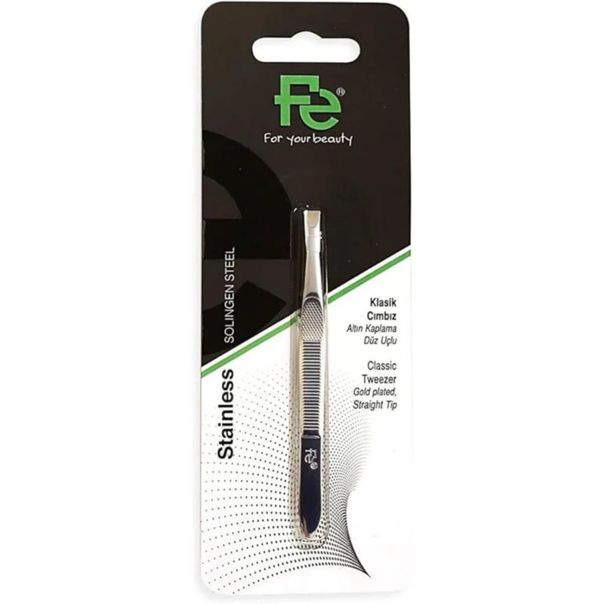 FE Stainless Golden Plated Tweezer (Fepi057)