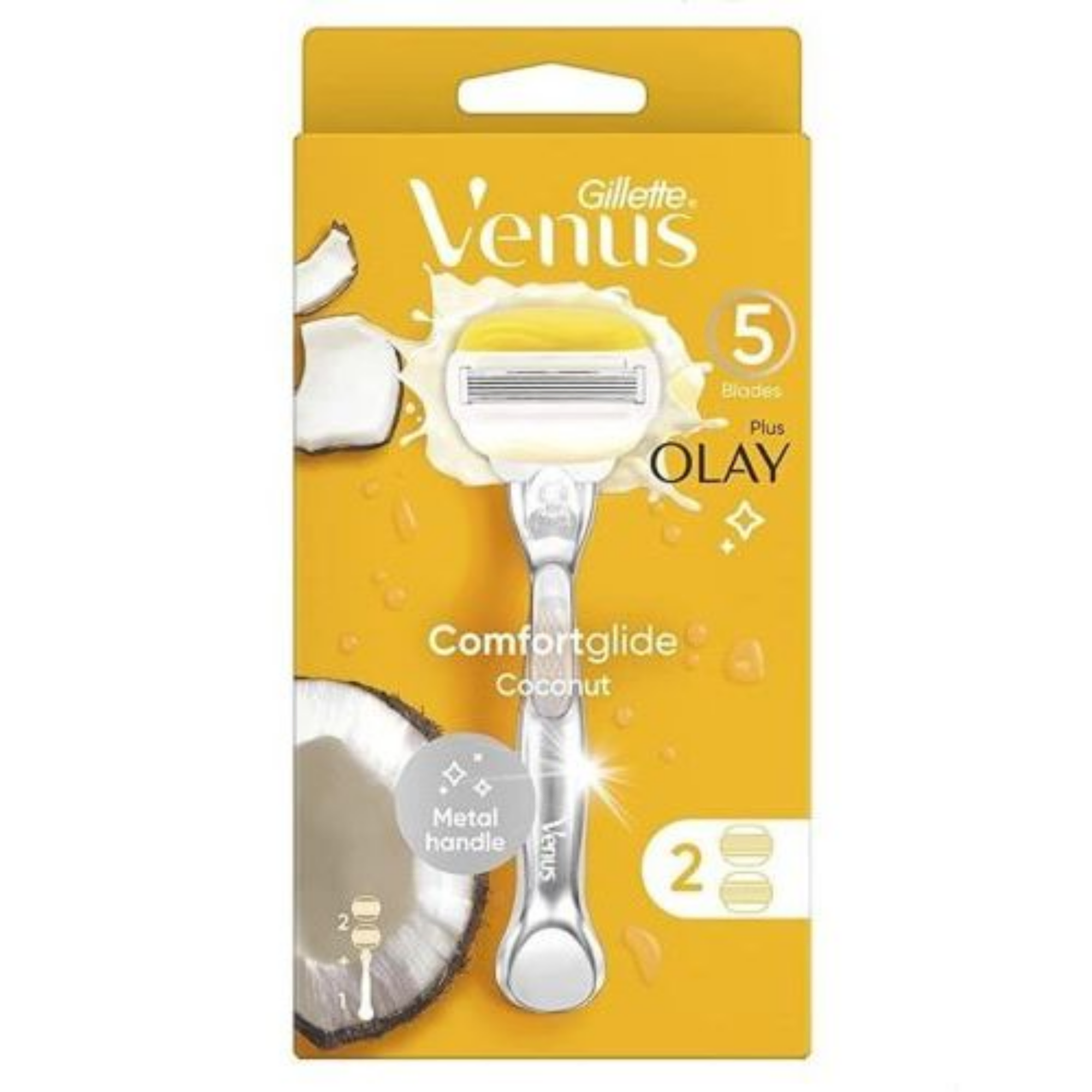 Gillette blue Venus plus Yellow Olay 2 Cartridge