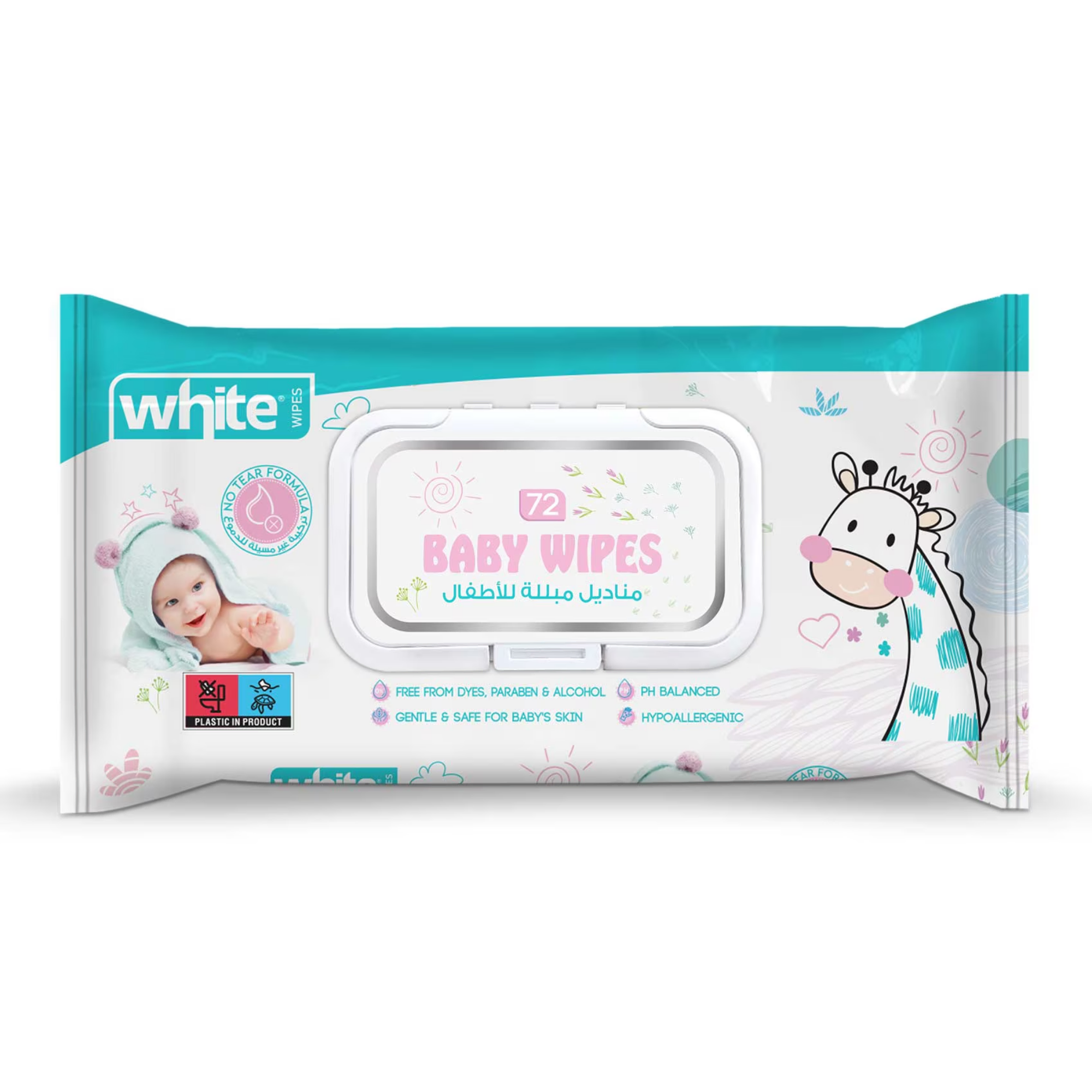 white wipes 72pices