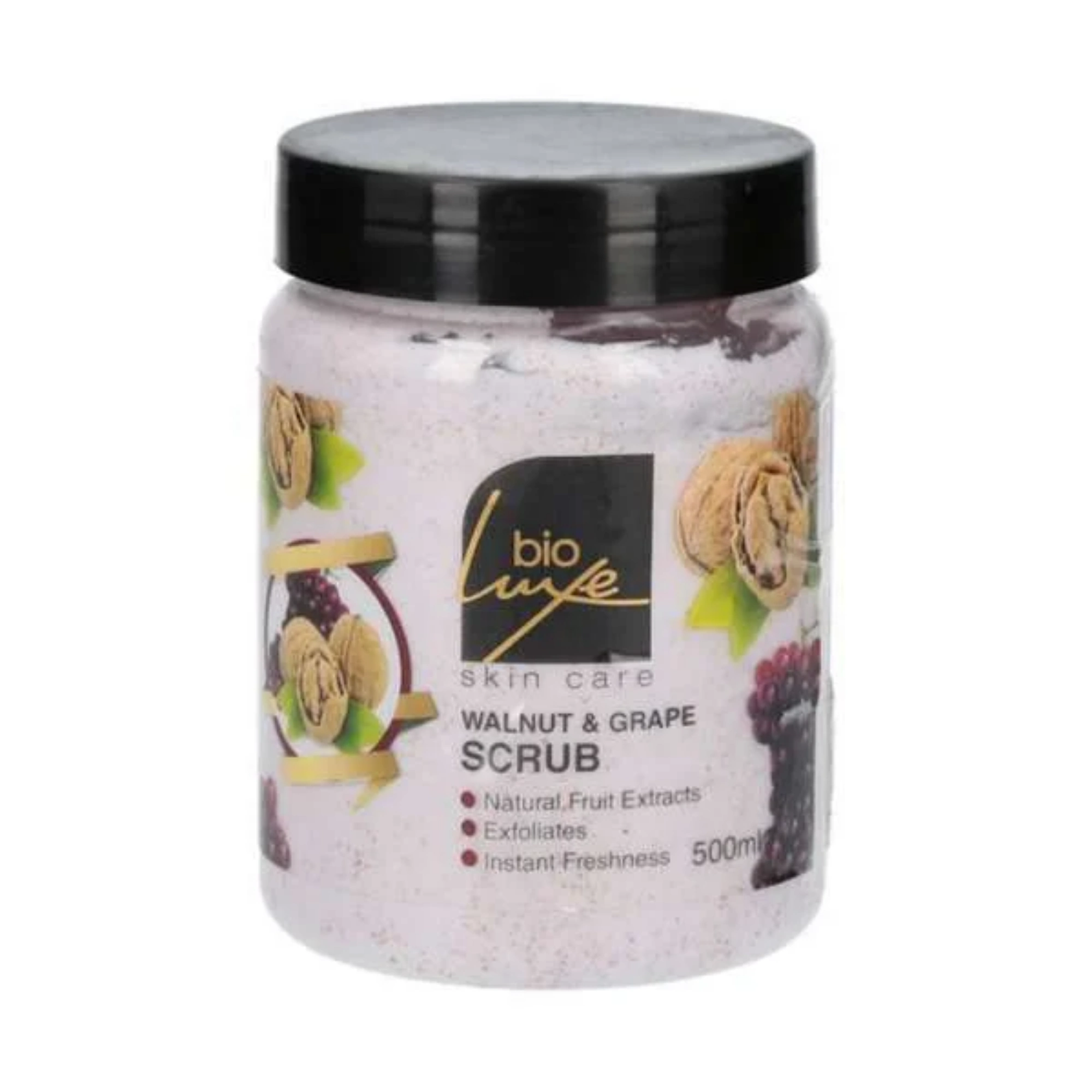 bioluxe scrub walnut&grape 500gm