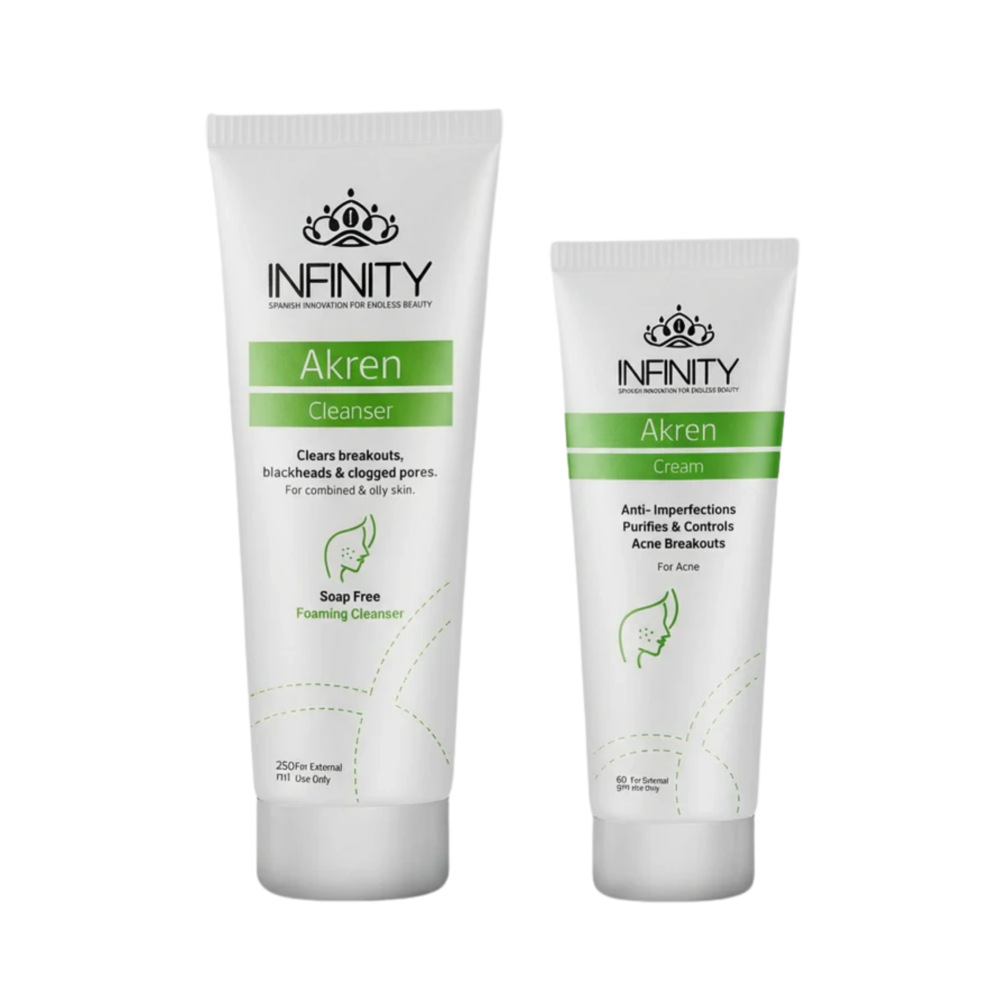 Infinity Akren Set Cleanser with Cream