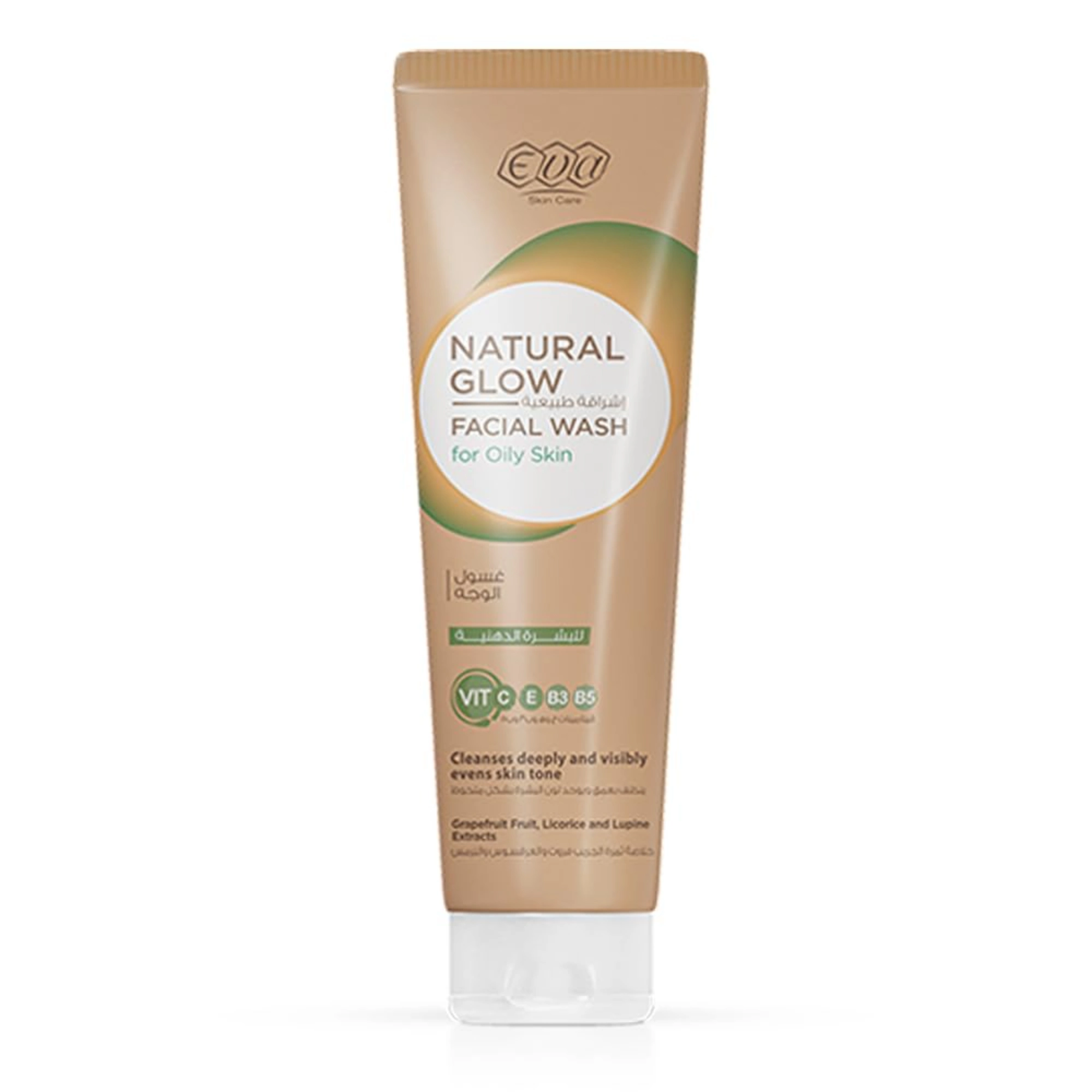 eva natural glow facial wash oily skin 100ml