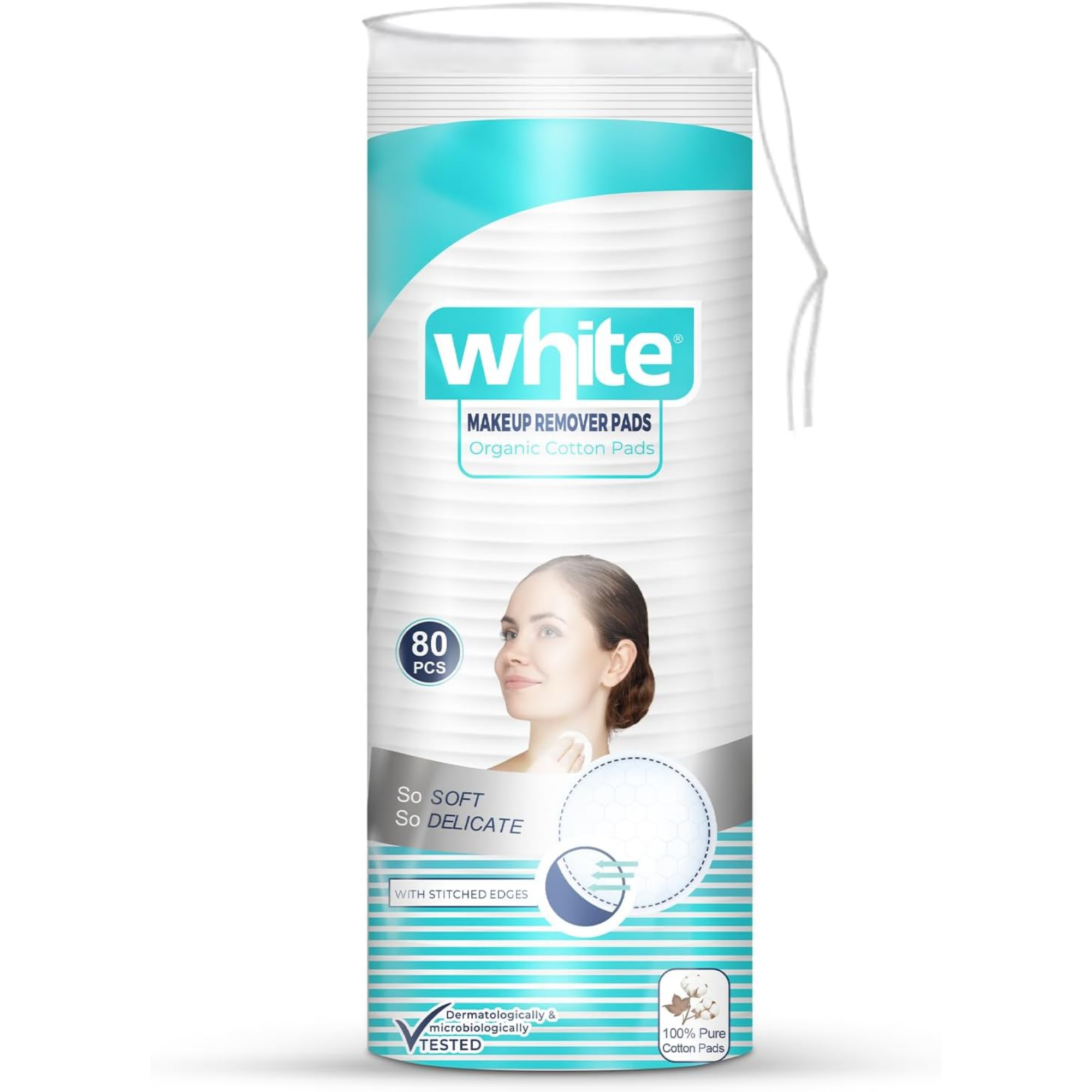 White Cotton Makeup Remover 80pcs
